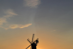 Sunset over Sibsey Trader Windmill, Sibsey village