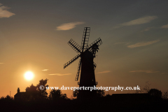 Sunset over Sibsey Trader Windmill, Sibsey village