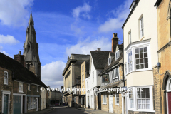 Architecture along St Marys street, Stamford