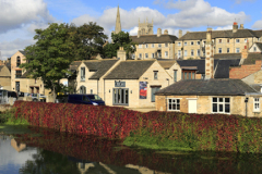 Autumn view over the Georgian town of Stamford