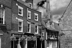 Vine Street with St Wulframs church, Grantham