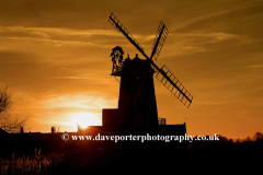 Sunset, Cley Windmill, Cley-next-the-Sea village