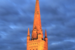 Dusk view of Norwich Cathedral