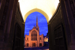 Dusk view of Norwich Cathedral