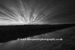 Sunset, Old Bedford river near Downham Market