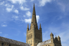 Summertime view of Norwich Cathedral