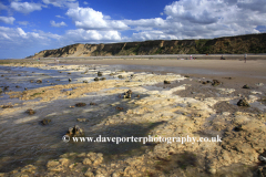 The beach and sand cliffs at East Runton Beach