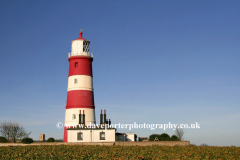 The colourful Happisburgh lighthouse