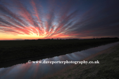 Sunset, Old Bedford river near Downham Market