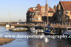 Sunset over Blakeney village Harbour