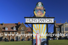 Town sign on the Green, Hunstanton town