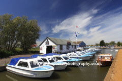 Boats at Potter Heigham village, river Thurne