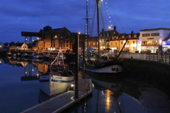 Dusk, Boats in Wells-next-the-Sea harbour