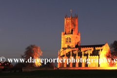 Dusk colours, St Marys church, Fotheringhay village