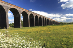 Summer view of the Harringworth Railway Viaduct