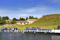 Narrowboats, river Nene, Fotheringhay Castle