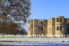 Winter Snow over Lyveden New Bield house