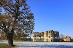 Winter Snow over Lyveden New Bield house