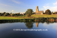 St Mary and all Saints church, river Nene, Fotheringhay