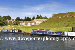 Narrowboats, river Nene, Fotheringhay Castle