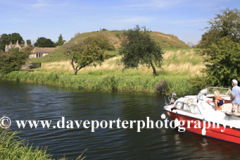 Boat at Fotheringhay Castle, river Nene