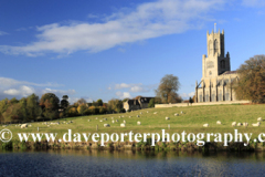 St Marys Church, river Nene, Fotheringhay