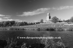 St Marys Church, river Nene, Fotheringhay