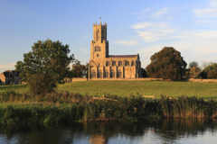 St Mary and all Saints church, river Nene, Fotheringhay