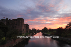 Sunset, the ruins of Newark Castle, Newark on Trent