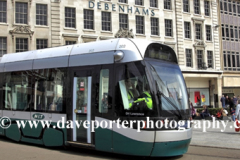 Electric tram, Nottingham city centre