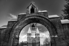 Winter snow over Southwell Minster