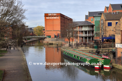 Narrowboats, Nottingham Canal, Waterfront area