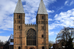 Winter snow over Southwell Minster