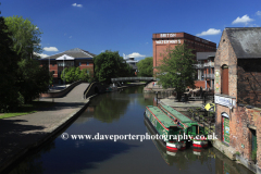 Narrowboats, Nottingham Canal, Waterfront area