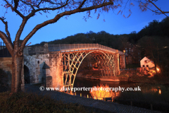 The bridge over the river Severn, Ironbridge town