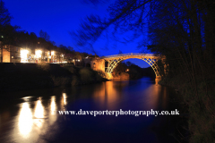 The bridge over the river Severn, Ironbridge town