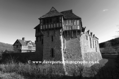 Stokesay Castle manor house, Craven Arms village