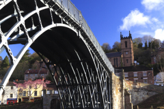 he bridge over the river Severn, Ironbridge town