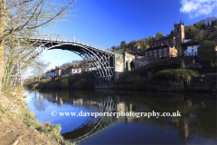 The bridge over the river Severn, Ironbridge town