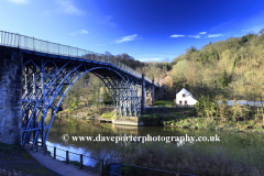 The bridge over the river Severn, Ironbridge town