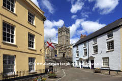 View of buildings in Axbridge village