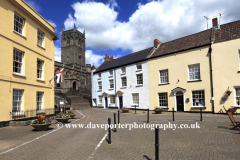 View of buildings in Axbridge village