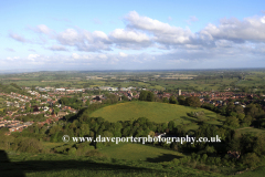 View of Glastonbury Town from Glastonbury Tor