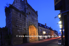 Browns Gate at night, Wells Cathedral church