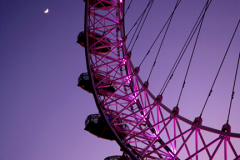 Dusk, Millenium Wheel, South Bank River Thames