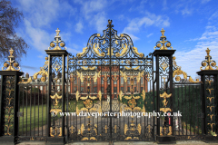 Ornate gates Kensington Palace, Kensington Gardens