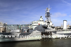 HMS Belfast, river Thames, South Embankment