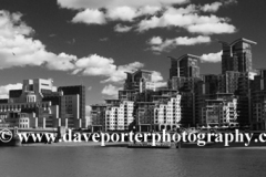 St Georges Wharf buildings, river Thames