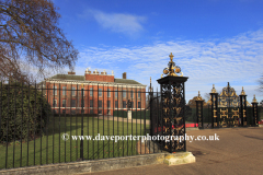 Ornate gates Kensington Palace, Kensington Gardens