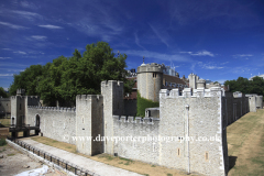 The walls and grounds of the Tower of London